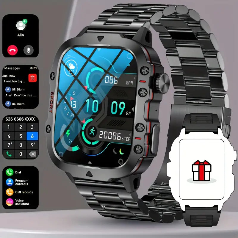 New Smart Watch For Men Wireless Talk Sports Fitness AI Voice Outdoor 100+ Sports Mode Outdoor Smart Watch