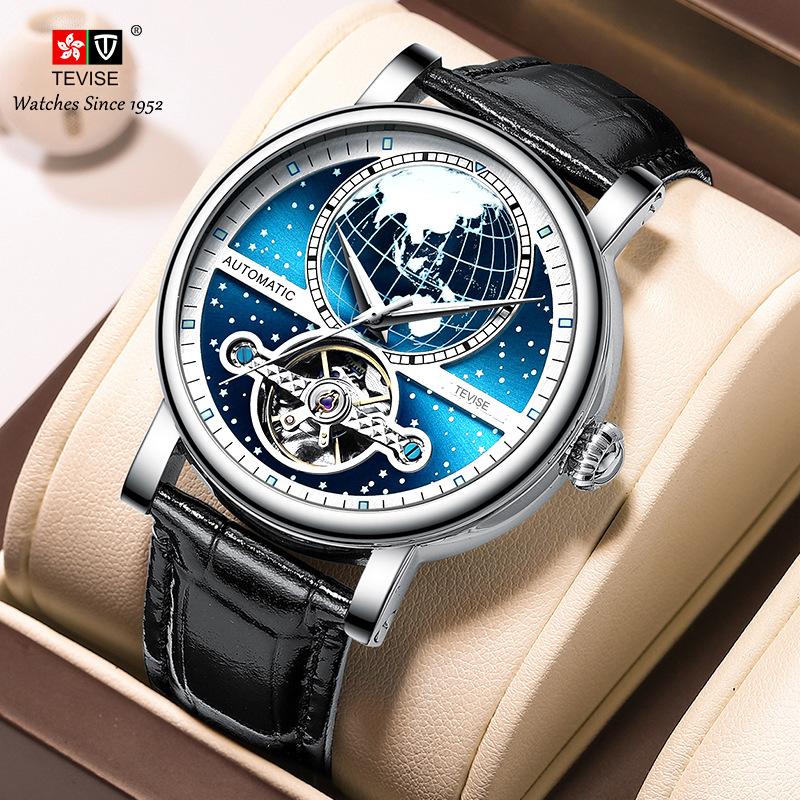 Fashion men's Black stainless Steel Watch Luxury Quartz watch Men's Business Watch Men's Clock