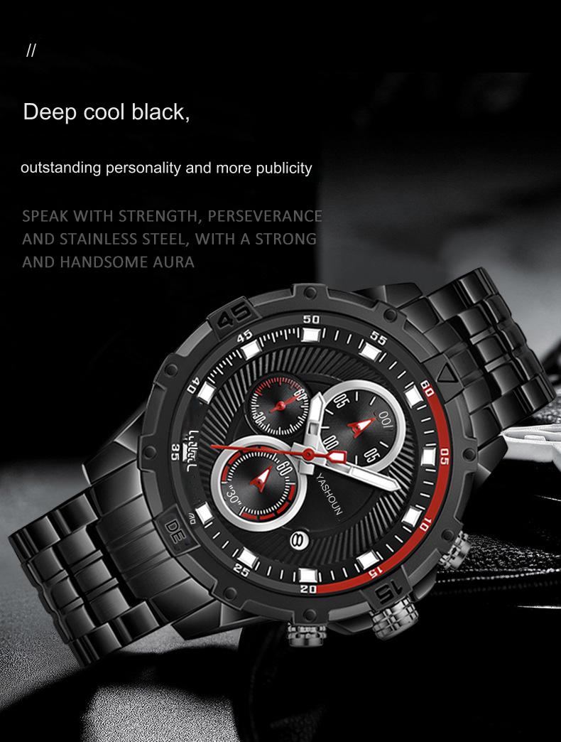 Men's Fashion Watch Luxury Quartz watch Men's Business Watch Men's Calendar Clock