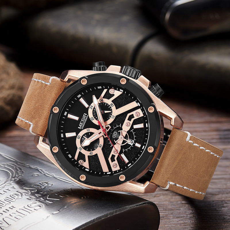 High-end, stylish, decorative, multi-functional, selling sports quartz stone glow-in-the-dark watch