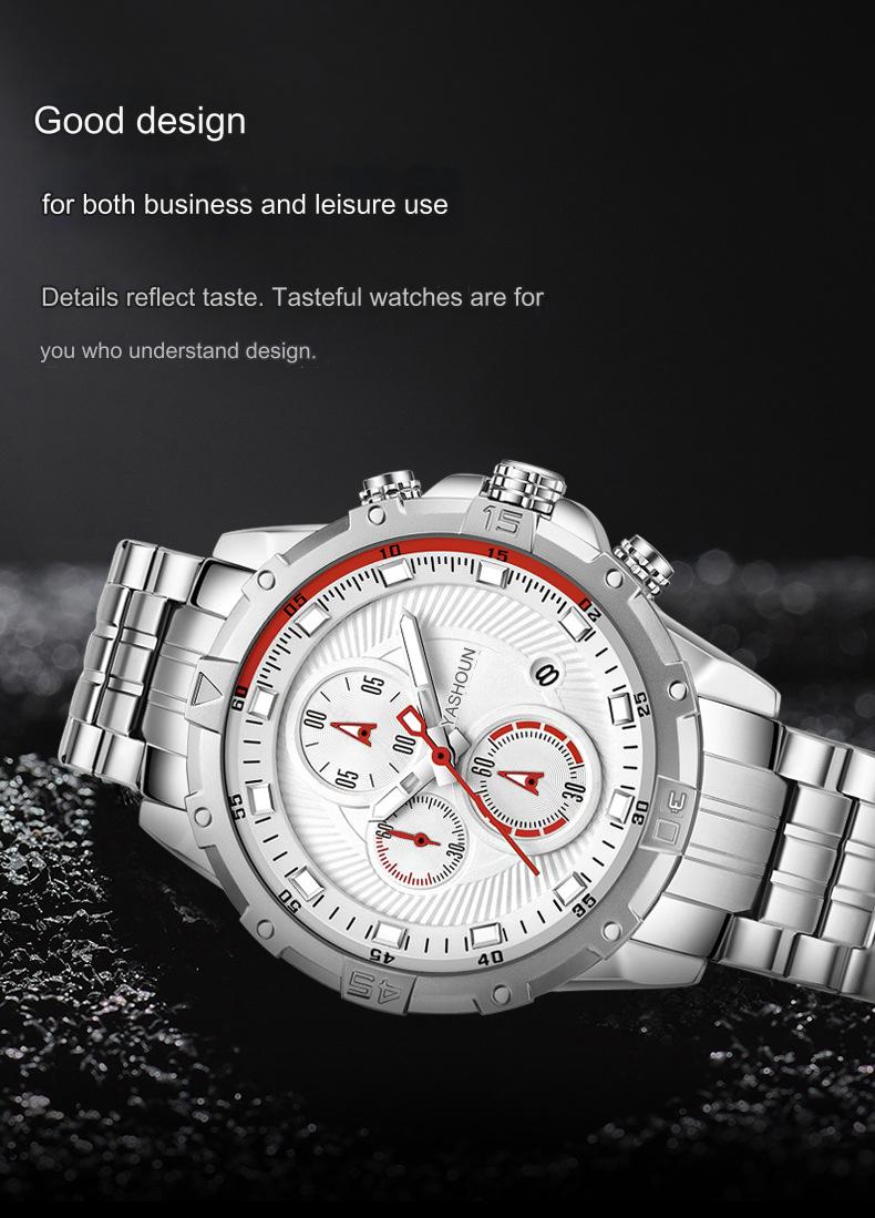 Men's Fashion Watch Luxury Quartz watch Men's Business Watch Men's Calendar Clock