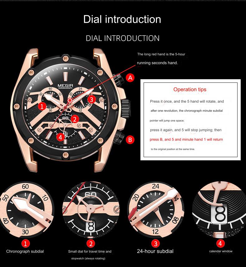 High-end, stylish, decorative, multi-functional, selling sports quartz stone glow-in-the-dark watch